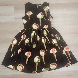 Stone Flower Black and multi-coloured ice cream print dress Size Medium